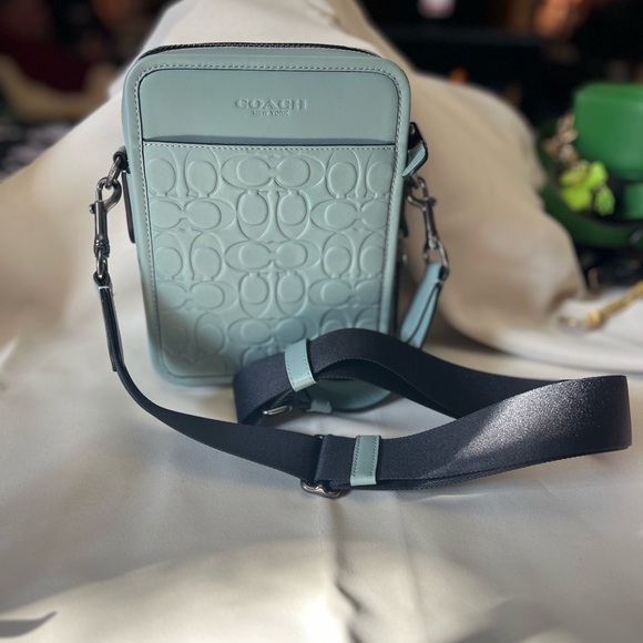 Coach Minty Blue Green Crossbody Bag - Picture 1 of 5